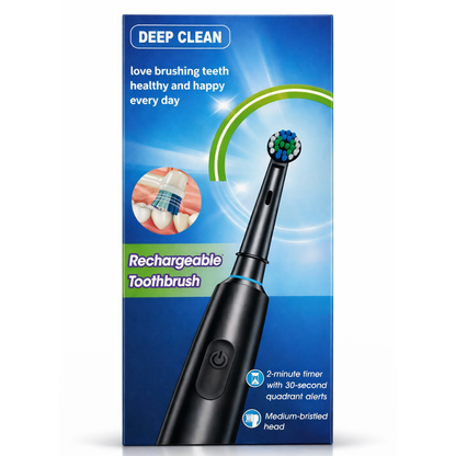 Elektrische Zahnbürste Deep Clean weiß + 4 Bürstenköpfe