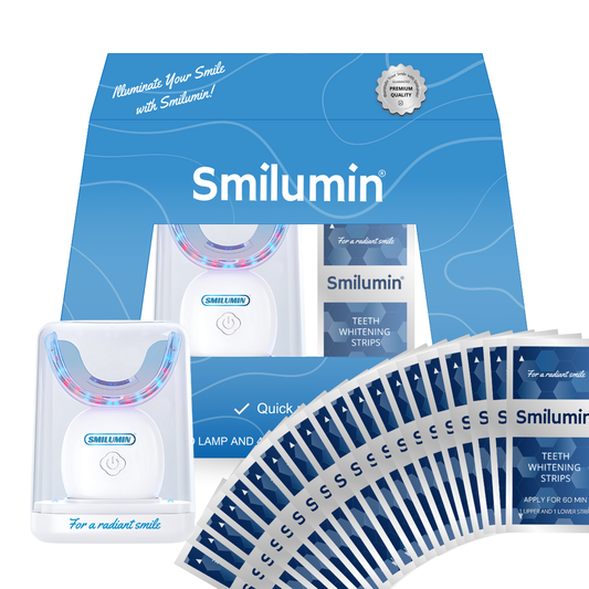 Smilumin – Zahnpflegeset mit LED-Lampe und Streifen