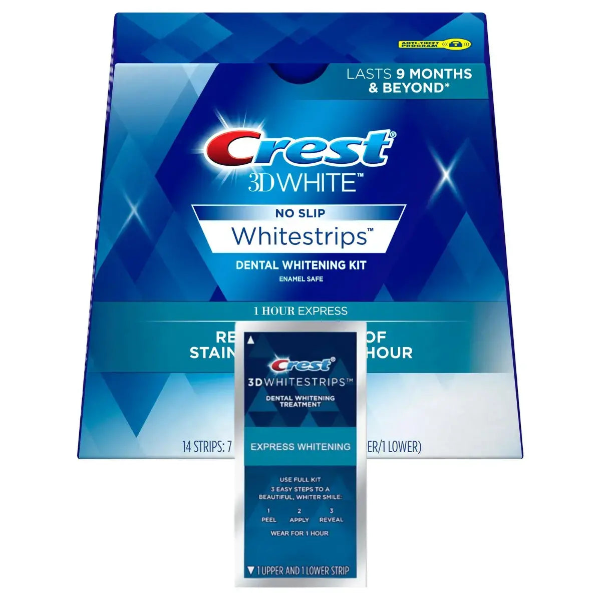 Bieliace Pásiky Crest 3D Whitestrips 1 Hour Express