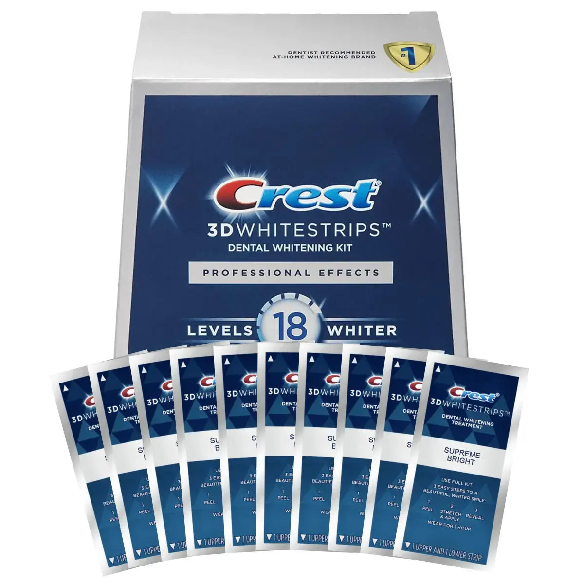 Bieliace Pásiky Crest 3D Professional-Level Whitestrips